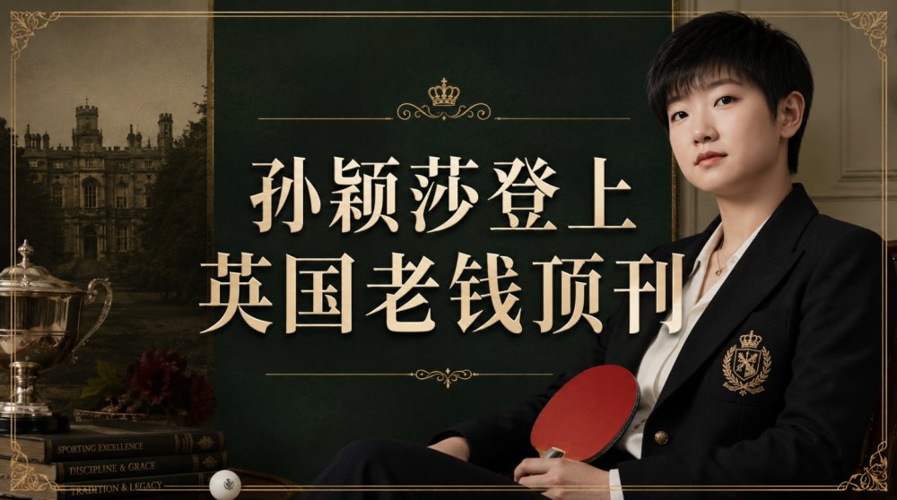 孙颖莎，炸了英国贵族圈！只认“老钱”的英国顶刊突然猛夸她，背后原因不简单...