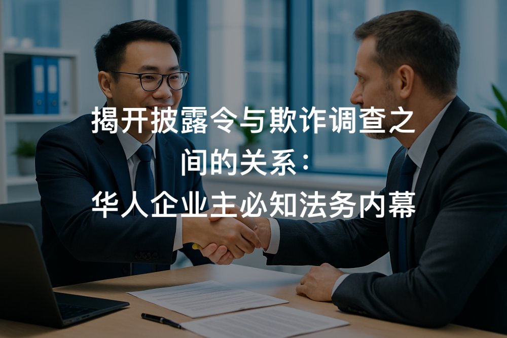 揭开披露令与欺诈调查之间的关系：华人企业主必知法务内幕