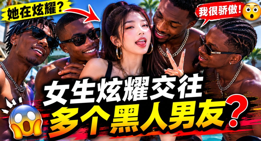 大瓜！女生炫耀交往多个黑人男友？被网友深扒后剧情反转啪啪打脸…