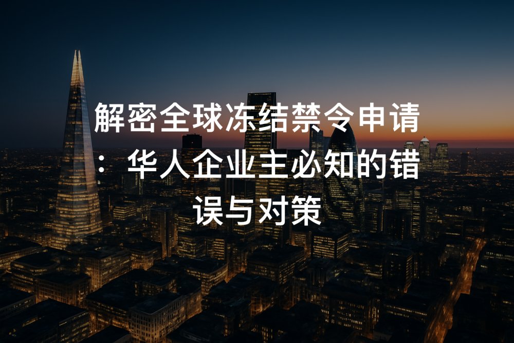解密全球冻结禁令申请：华人企业主必知的错误与对策