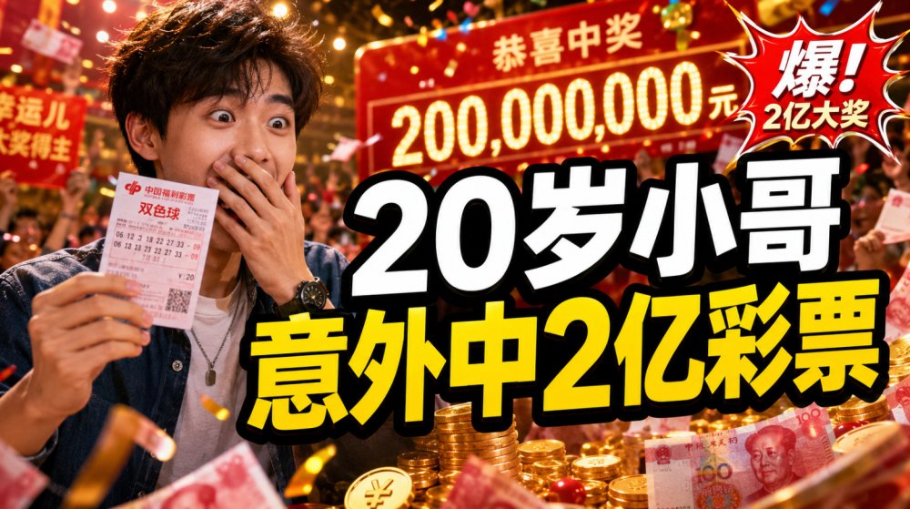 20岁小哥意外中2亿彩票，瞒着家人狂吃5年全花光，最后给自己悟出一人生道理..