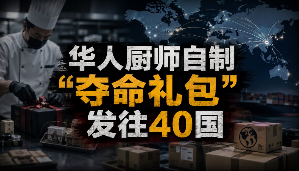 太坏！华人厨师跨国残杀2000人！自制“夺命礼包”发往40国，包括112名英国人...