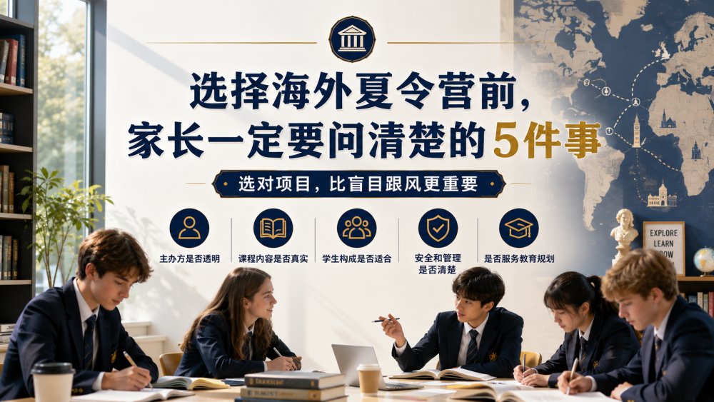 选择海外夏令营前，家长一定要问清楚的5件事