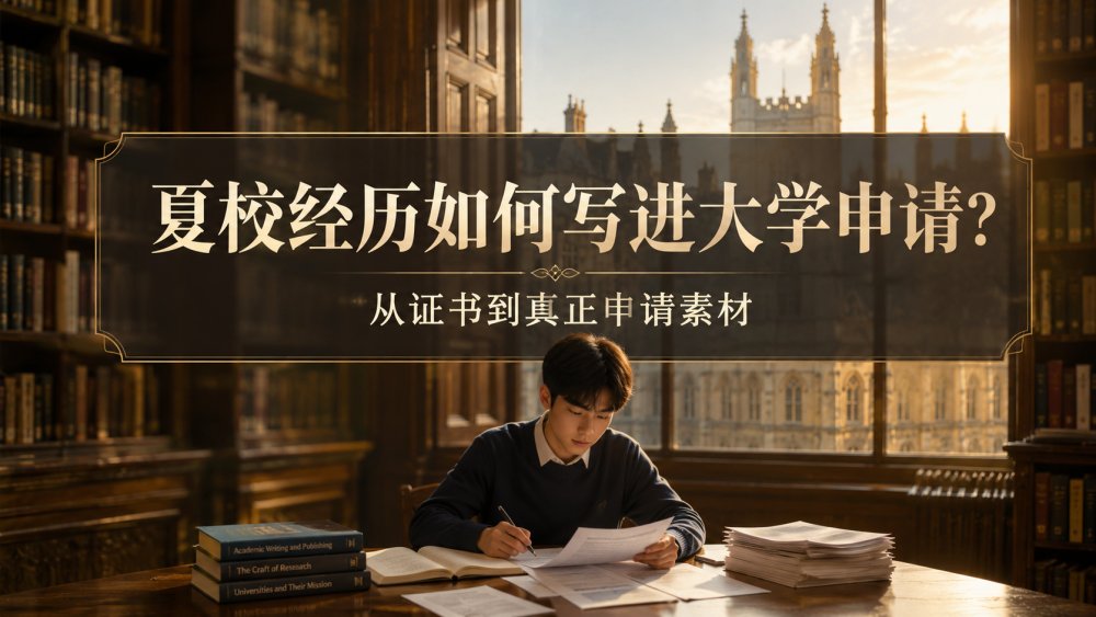 参加夏校后，如何把经历转化为大学申请材料？