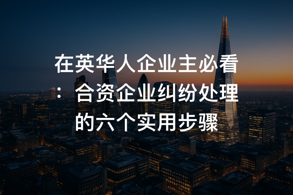 在英华人企业主必看：合资企业纠纷处理的六个实用步骤