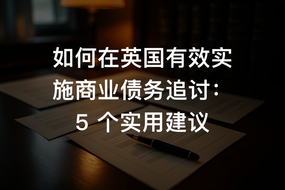 如何在英国有效实施商业债务追讨：5 个实用建议