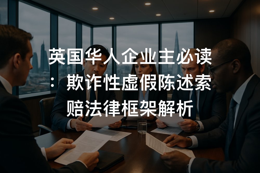 英国华人企业主必读：欺诈性虚假陈述索赔法律框架解析