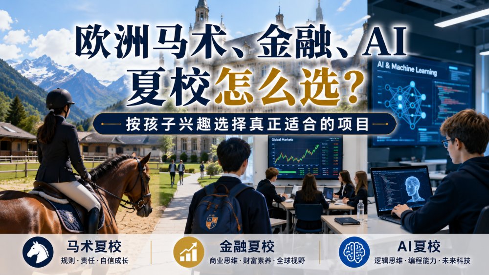 欧洲马术、金融、AI夏校推荐：家长如何按孩子兴趣选择？
