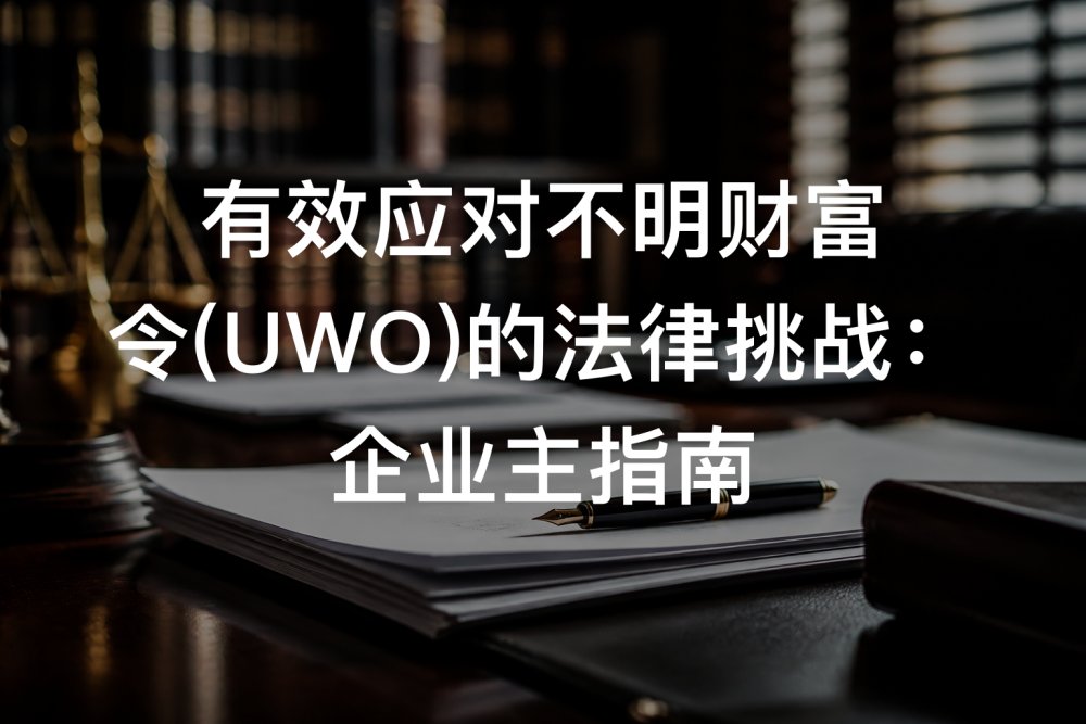 有效应对不明财富令(UWO)的法律挑战：企业主指南