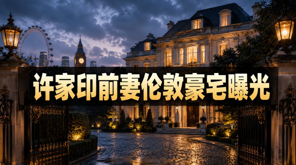 垃圾桶都镀金！许家印前妻伦敦豪宅曝光，流浪汉住门口收各种奢侈品...