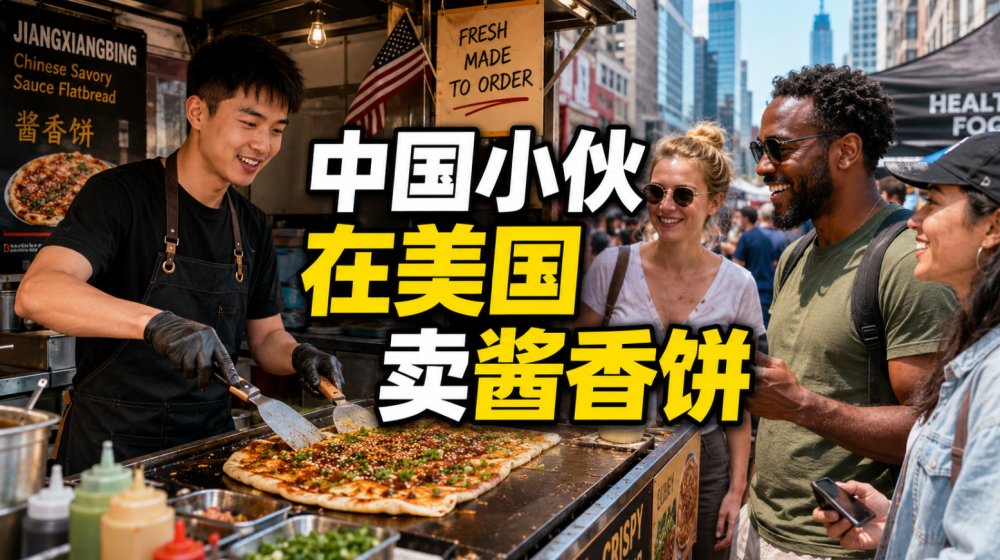 中国小伙在美国卖酱香饼，被捕释放后竞选市长，马斯克都送车支持?