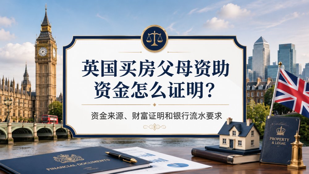 英国买房父母资助资金怎么证明？资金来源、财富证明和银行流水要求