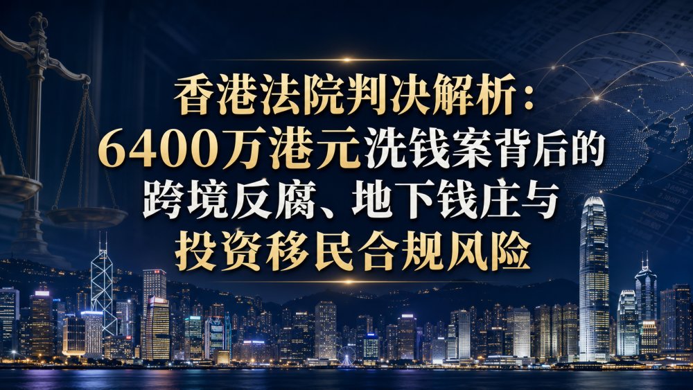 香港法院判决解析：6400万港元洗钱案背后的跨境反腐、地下钱庄与投资移民合规风险