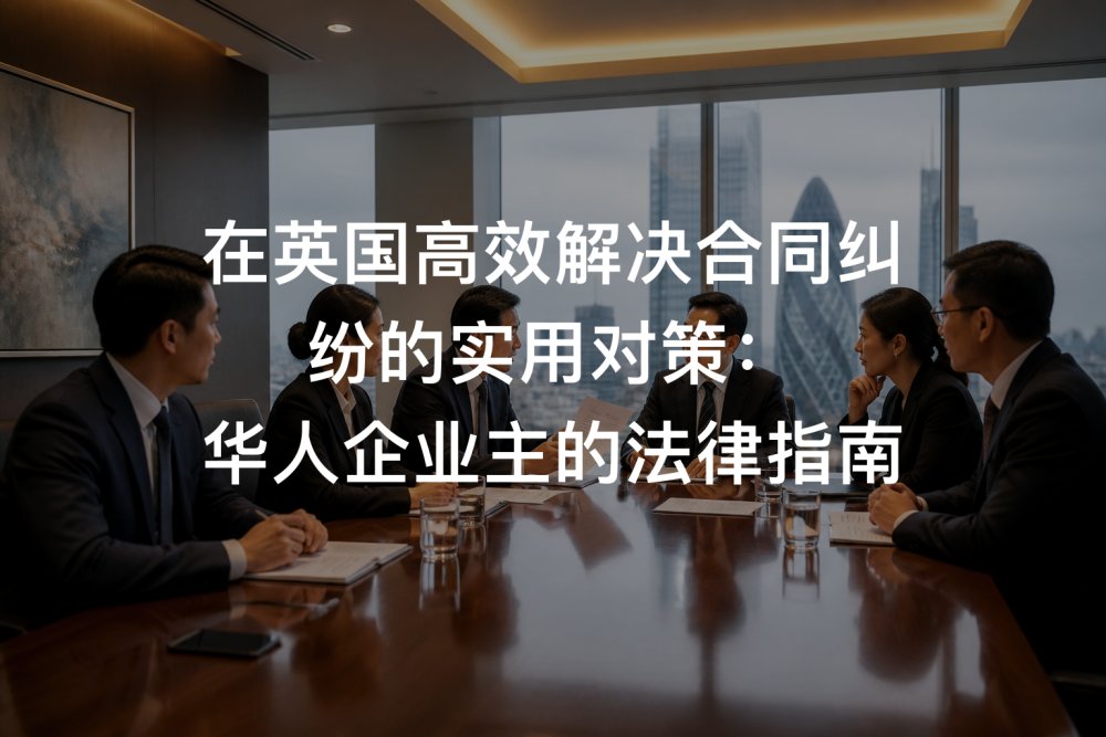 在英国高效解决合同纠纷的实用对策：华人企业主的法律指南