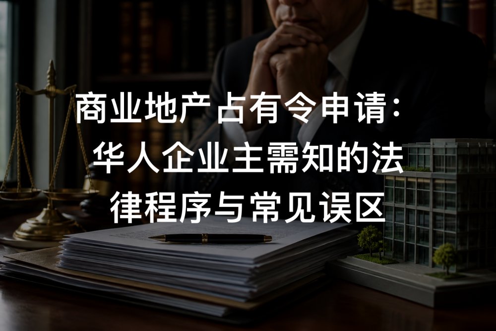 商业地产占有令申请：华人企业主需知的法律程序与常见误区
