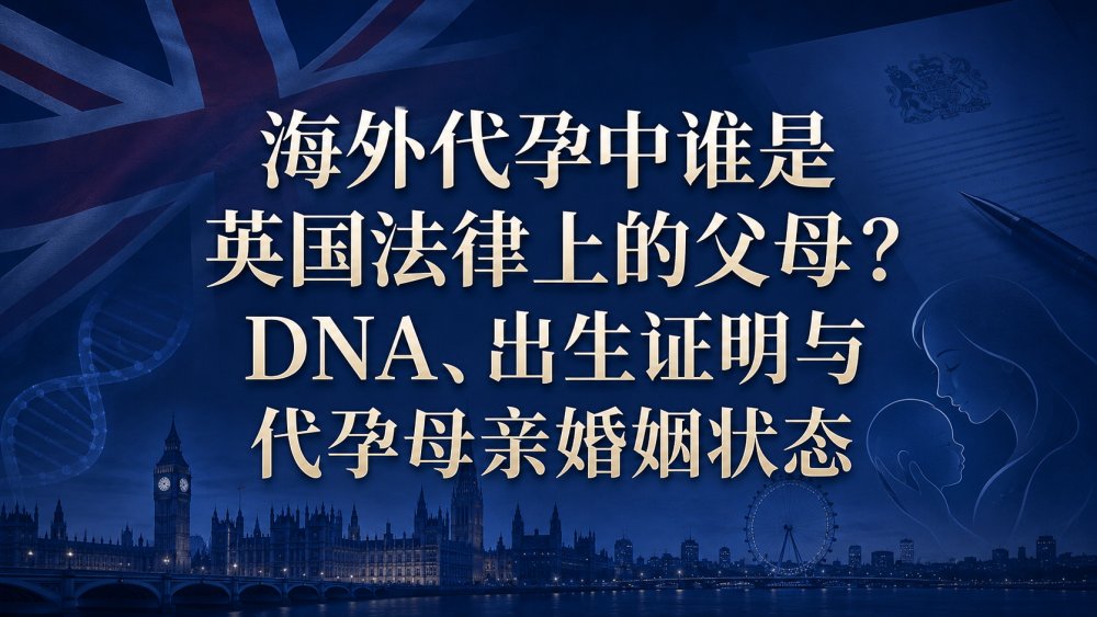海外代孕中谁是英国法律上的父母？DNA、出生证明与代孕母亲婚姻状态