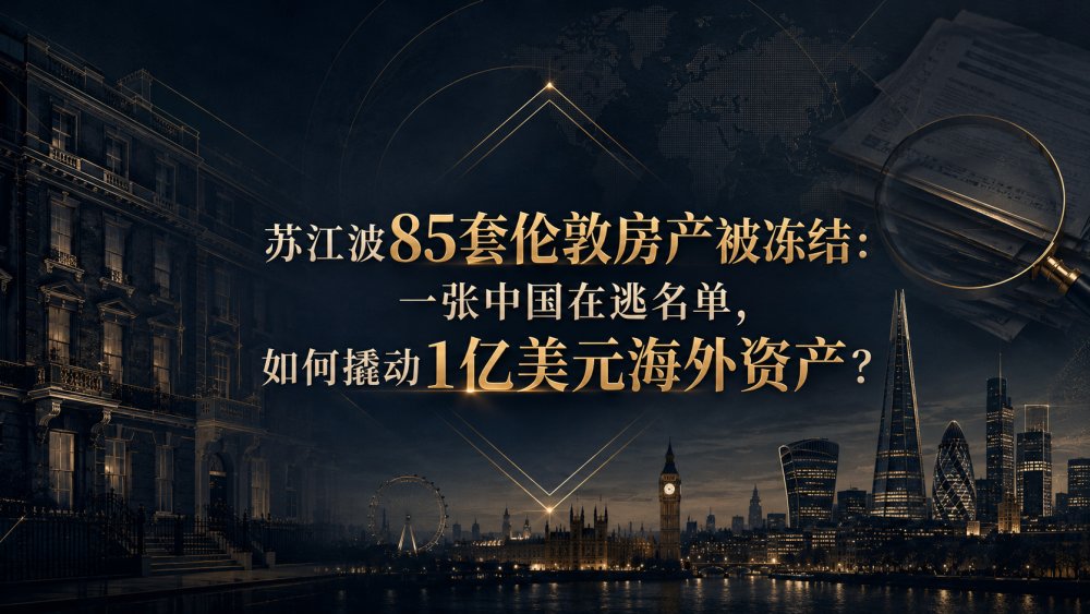 苏江波85套伦敦房产被冻结：一张中国在逃名单，如何撬动1亿美元海外资产？