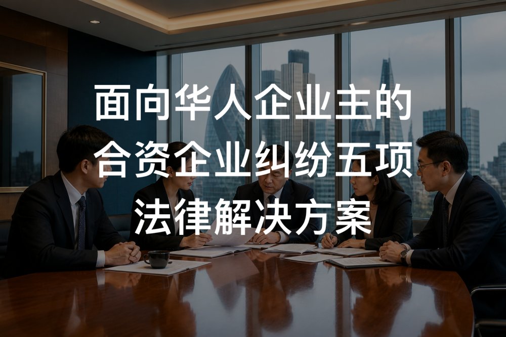 面向华人企业主的合资企业纠纷五项法律解决方案