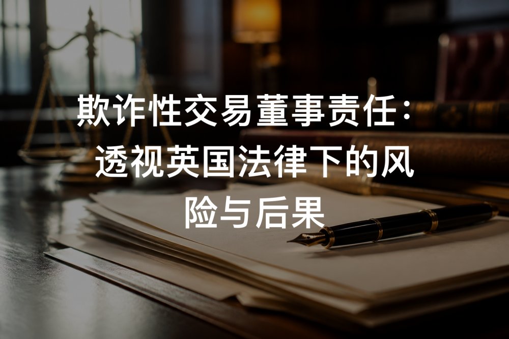 欺诈性交易董事责任：透视英国法律下的风险与后果