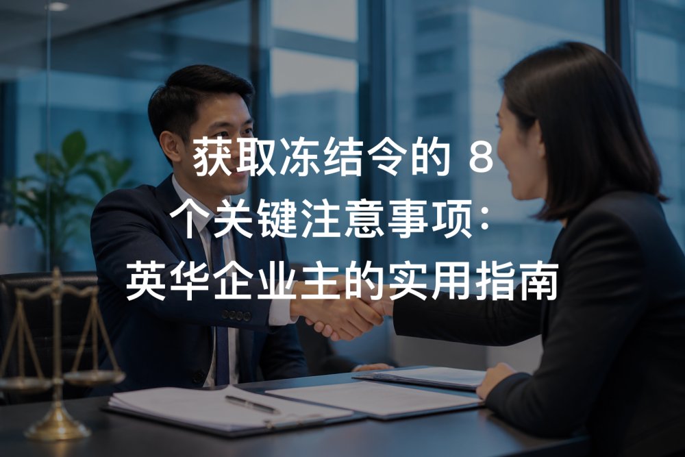 获取冻结令的 8 个关键注意事项：英华企业主的实用指南