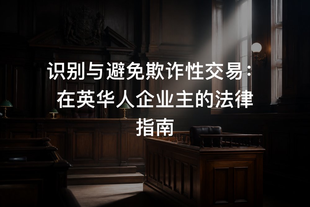 识别与避免欺诈性交易：在英华人企业主的法律指南