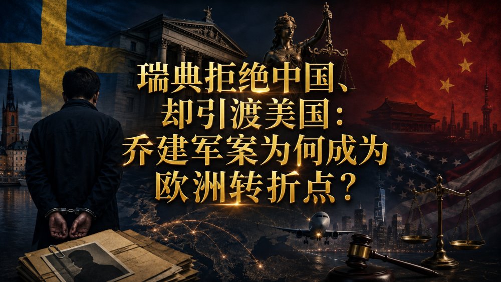 瑞典拒绝中国、却引渡美国：“百名红通”3号乔建军案为何成为欧洲转折点？