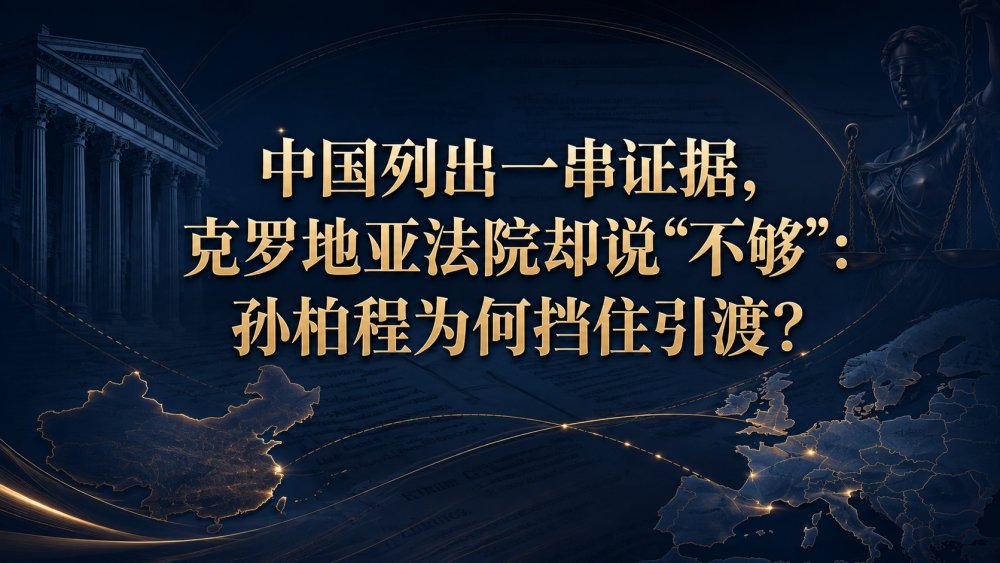 中国列出一串证据，克罗地亚法院却说“不够”：孙柏程为何挡住引渡？
