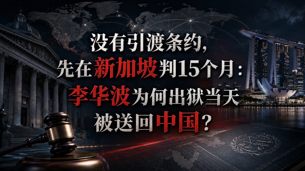 没有引渡条约，先在新加坡判15个月：李华波为何出狱当天被送回中国？  备选标题