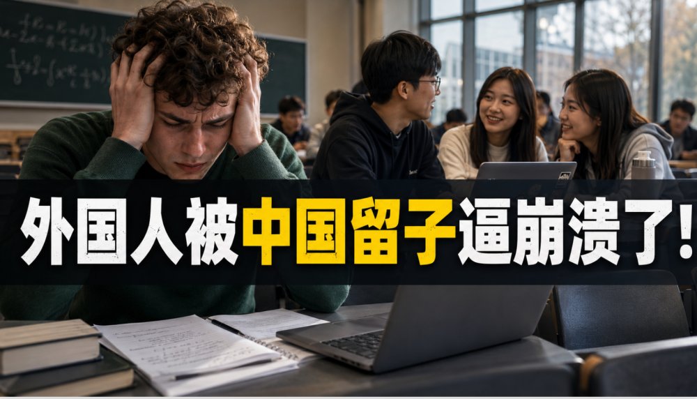 外国人被中国留子逼崩溃了！不说英语、不社交、只和中国人玩？这条评论很真实...