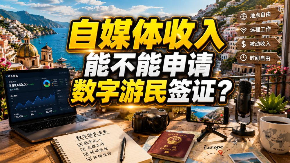 自媒体收入能不能申请数字游民签证？