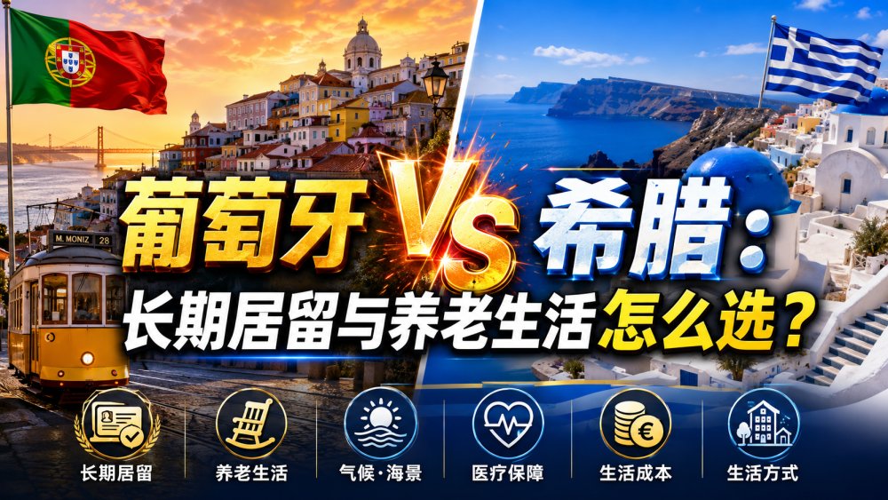 葡萄牙 vs 希腊：长期居留与养老生活怎么选？