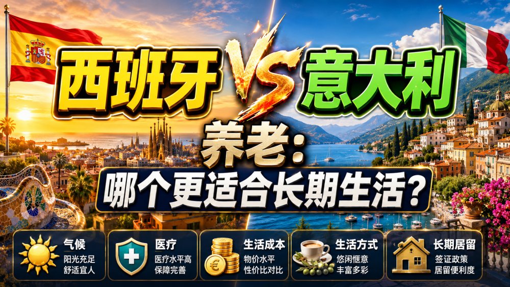 西班牙 vs 意大利养老：哪个更适合长期生活？