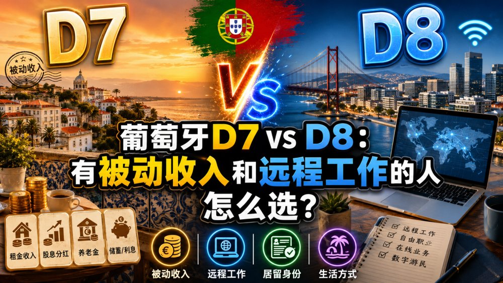 葡萄牙D7 vs D8：有被动收入和远程工作的人怎么选？