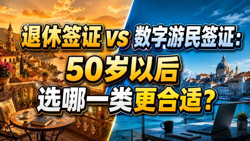 退休签证 vs 数字游民签证：50岁以后选哪一类更合适？