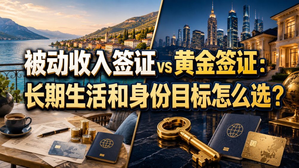 被动收入签证 vs 黄金签证：长期生活和身份目标怎么选？