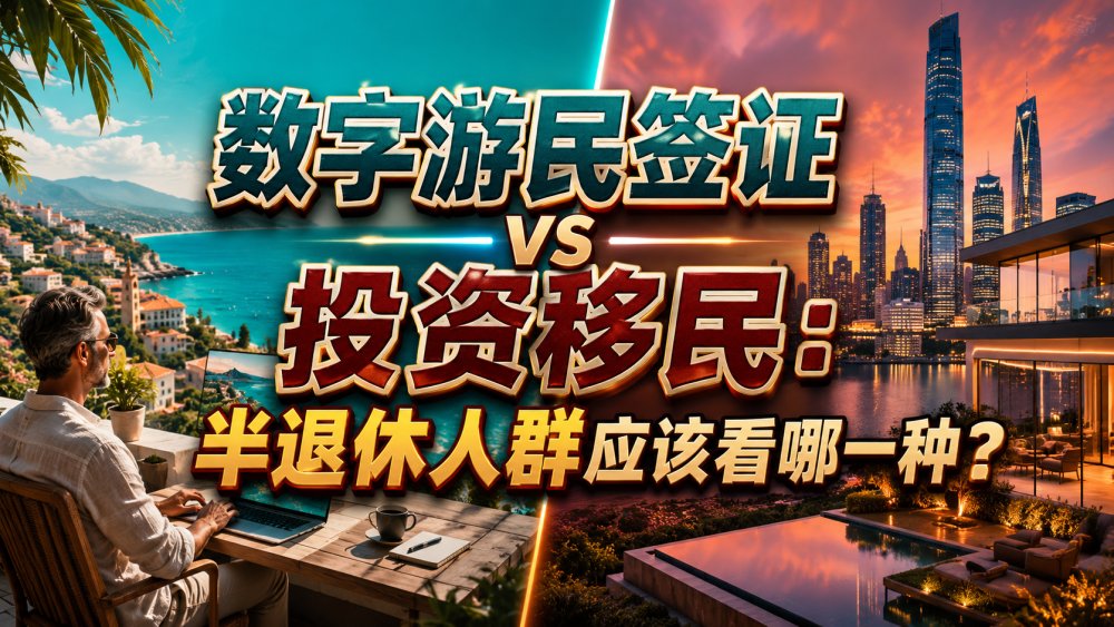 数字游民签证 vs 投资移民：半退休人群应该看哪一种？