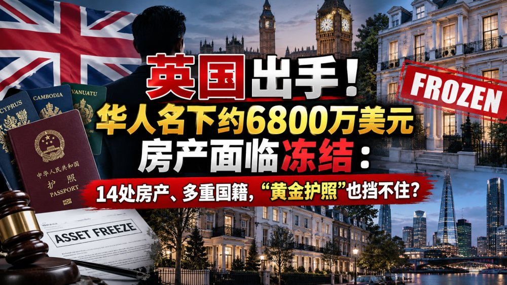 英国出手！华人名下约6800万美元房产面临冻结：14处房产、多重国籍，“黄金护照”也挡不住？