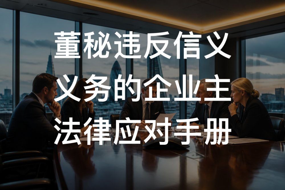 董秘违反信义义务的企业主法律应对手册