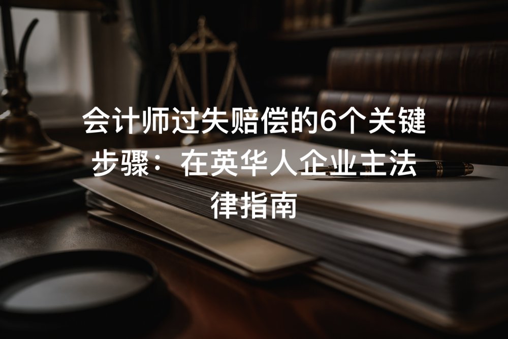 会计师过失赔偿的6个关键步骤：在英华人企业主法律指南