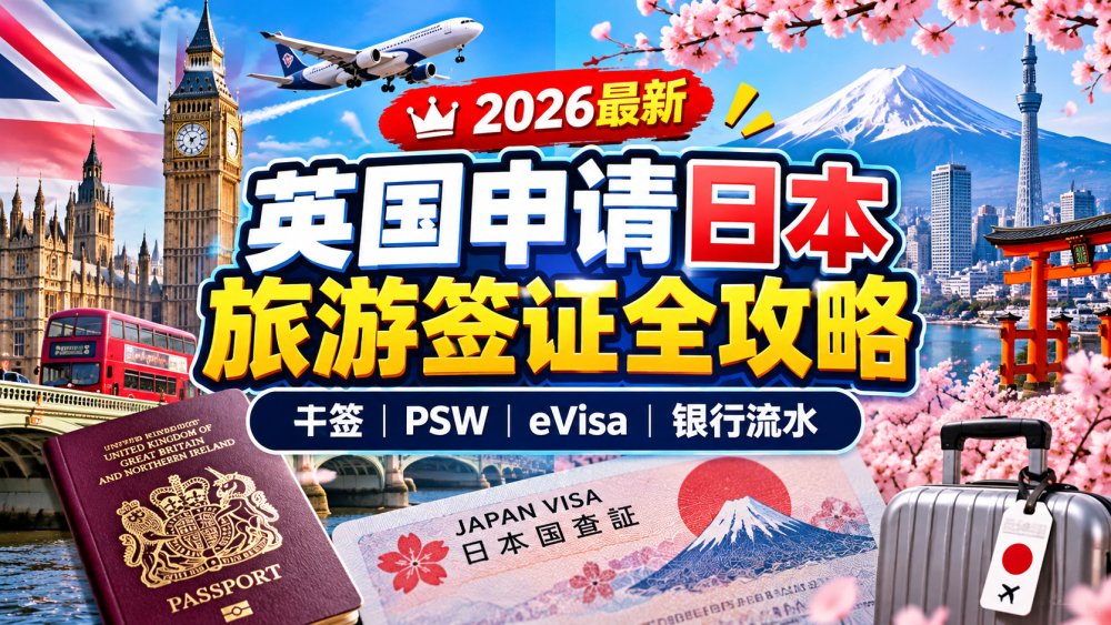 2026英国申请日本旅游签证全攻略｜中国护照、工签、PSW、eVisa、银行流水及避坑指南