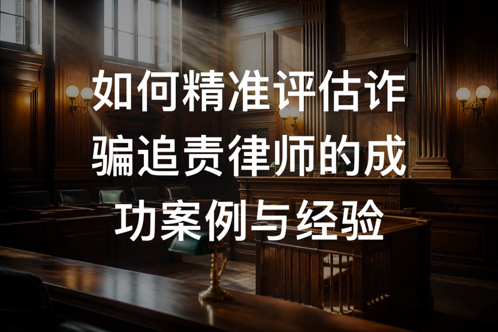 如何精准评估诈骗追责律师的成功案例与经验