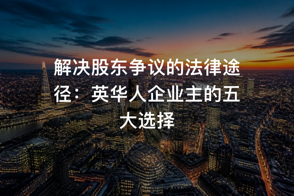 解决股东争议的法律途径：英华人企业主的五大选择