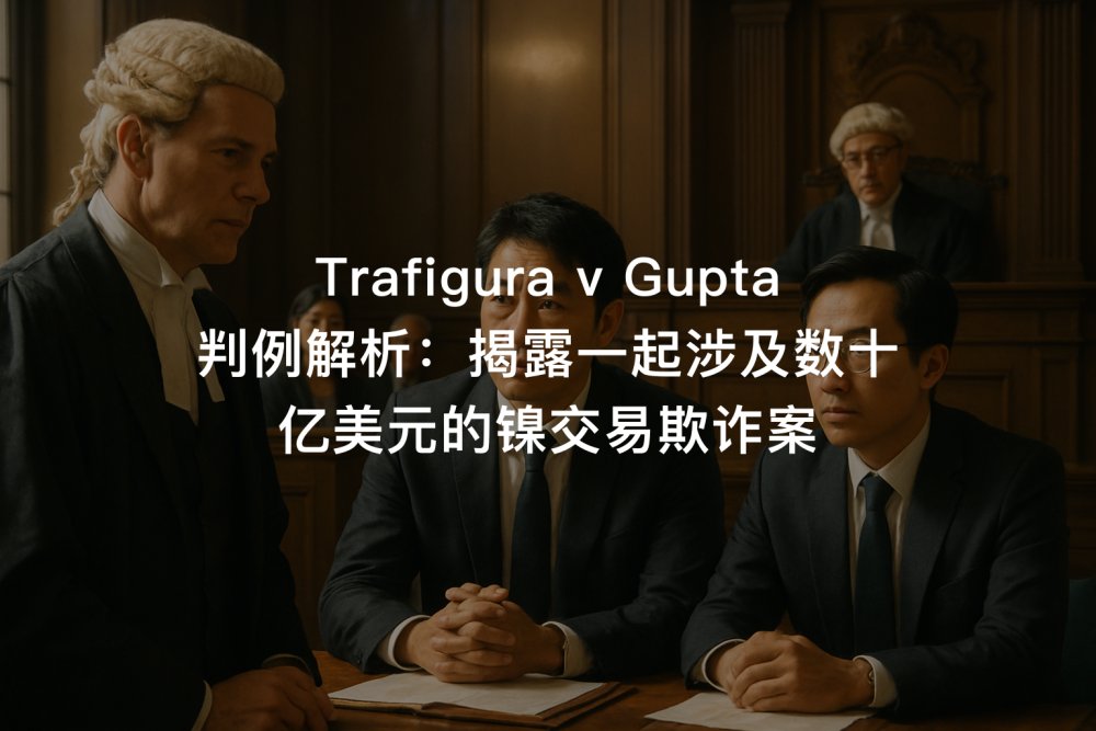 Trafigura v Gupta 判例解析：揭露一起涉及数十亿美元的镍交易欺诈案