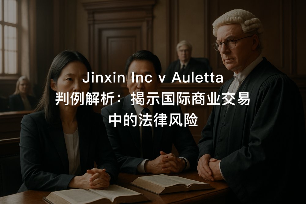 Jinxin Inc v Auletta 判例解析：揭示国际商业交易中的法律风险