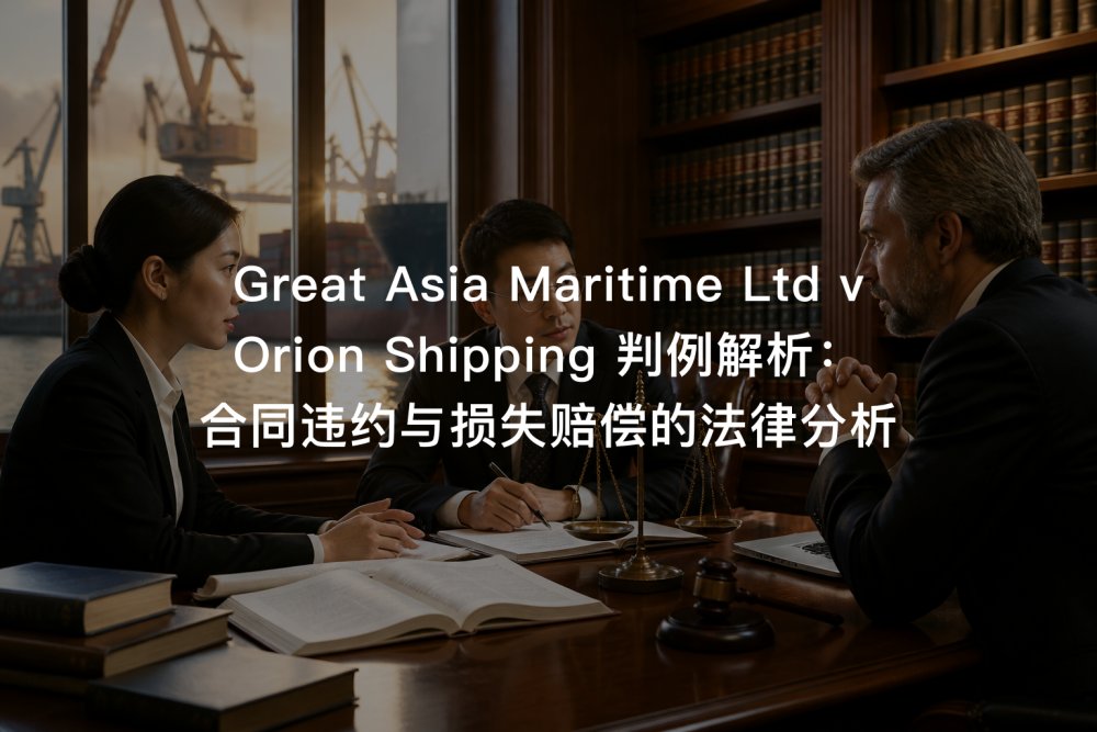 Great Asia Maritime Ltd v Orion Shipping 判例解析：合同违约与损失赔偿的法律分析