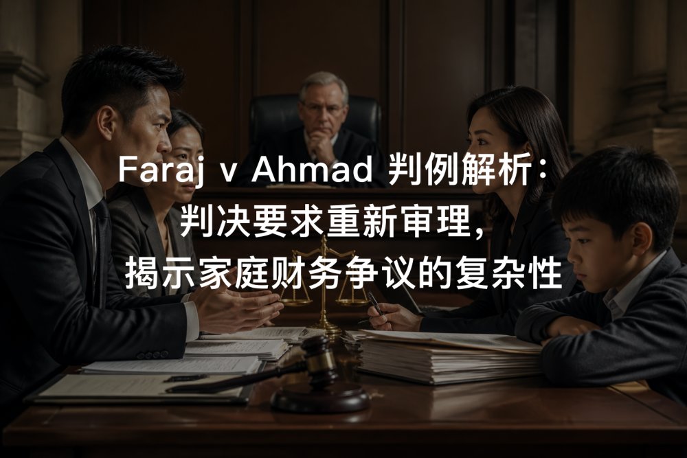 Faraj v Ahmad 判例解析：判决要求重新审理，揭示家庭财务争议的复杂性