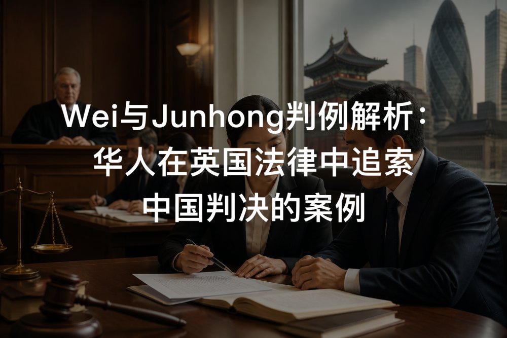 Wei与Junhong判例解析：华人在英国法律中追索中国判决的案例