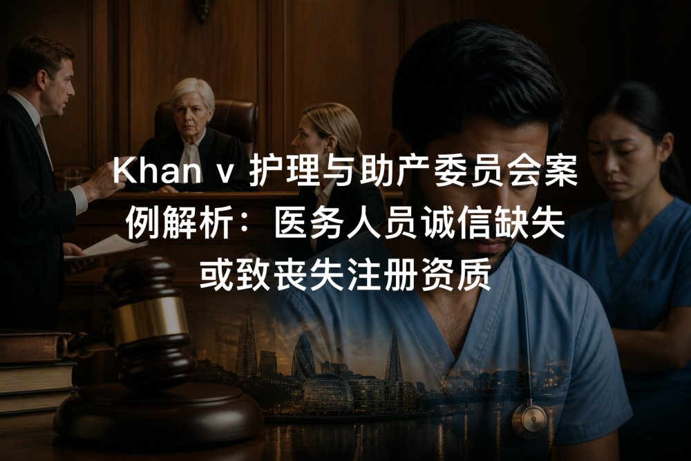 Khan v 护理与助产委员会案例解析：医务人员诚信缺失或致丧失注册资质